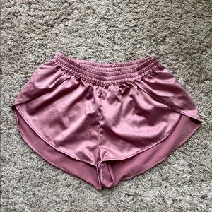 Gooseberry Intimates Cozy & Chic Satin Shorts (Delight Rosebud), Size XS